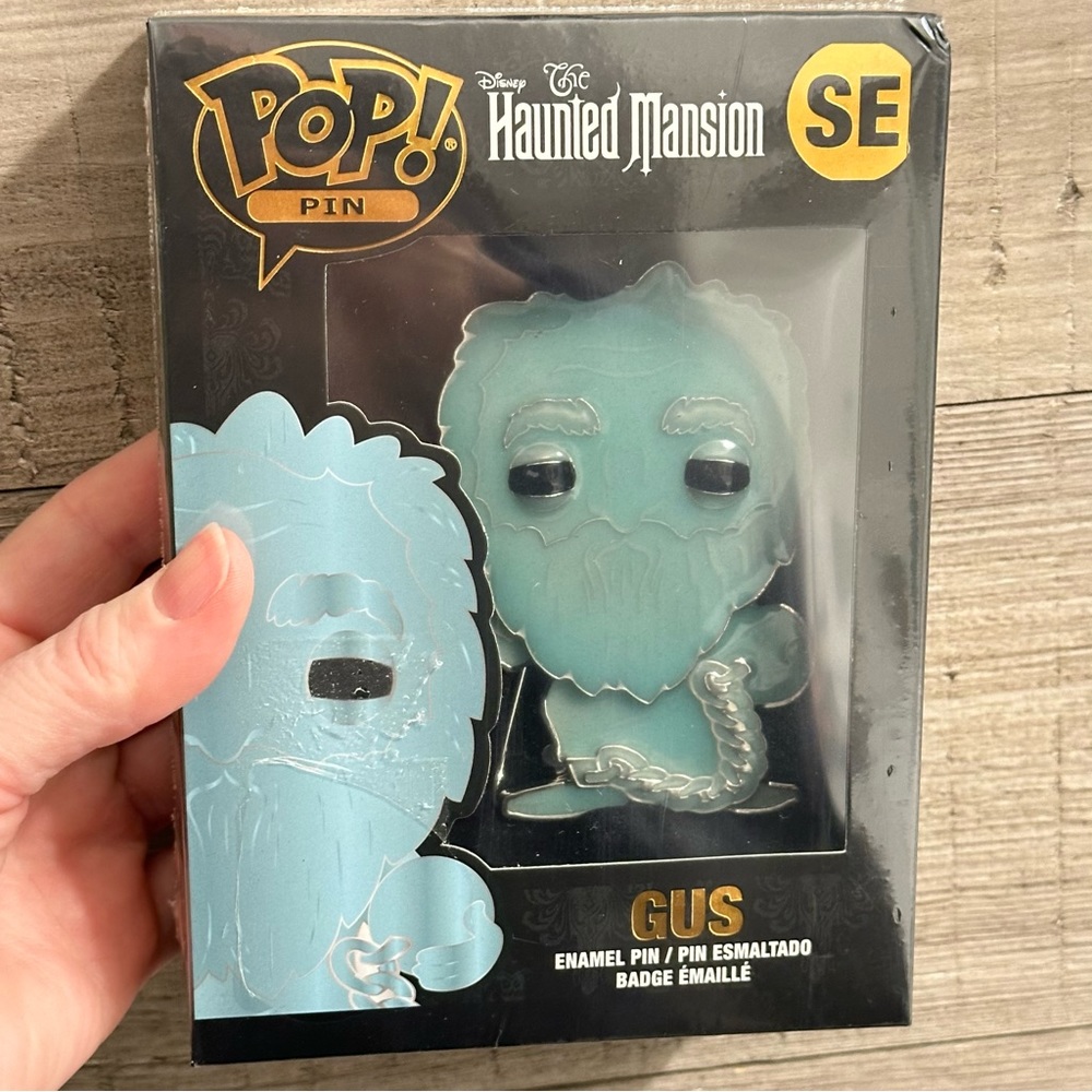 Disney Parks Haunted Mansion Gus Ghost Funko Pop! Enamel Pin New with Box 3.5”